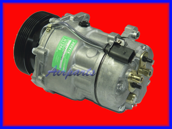 1999 - 2005 Volkswagen Jetta Golf GTI VR6 2.8L New A/C Compressor 1J0820803E Sanden 1208 1216 1289 4257